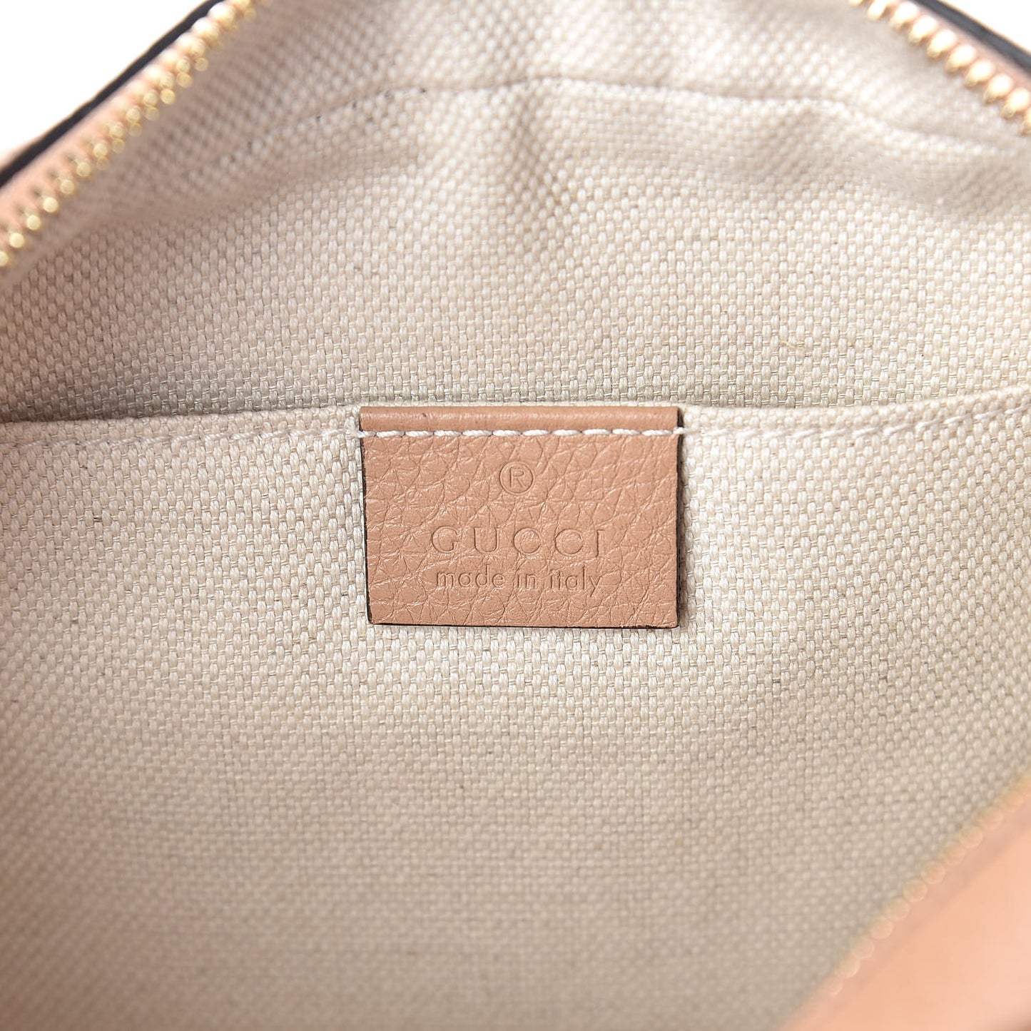 Pebbled Calfskin Small Soho Disco Bag Rose Beige