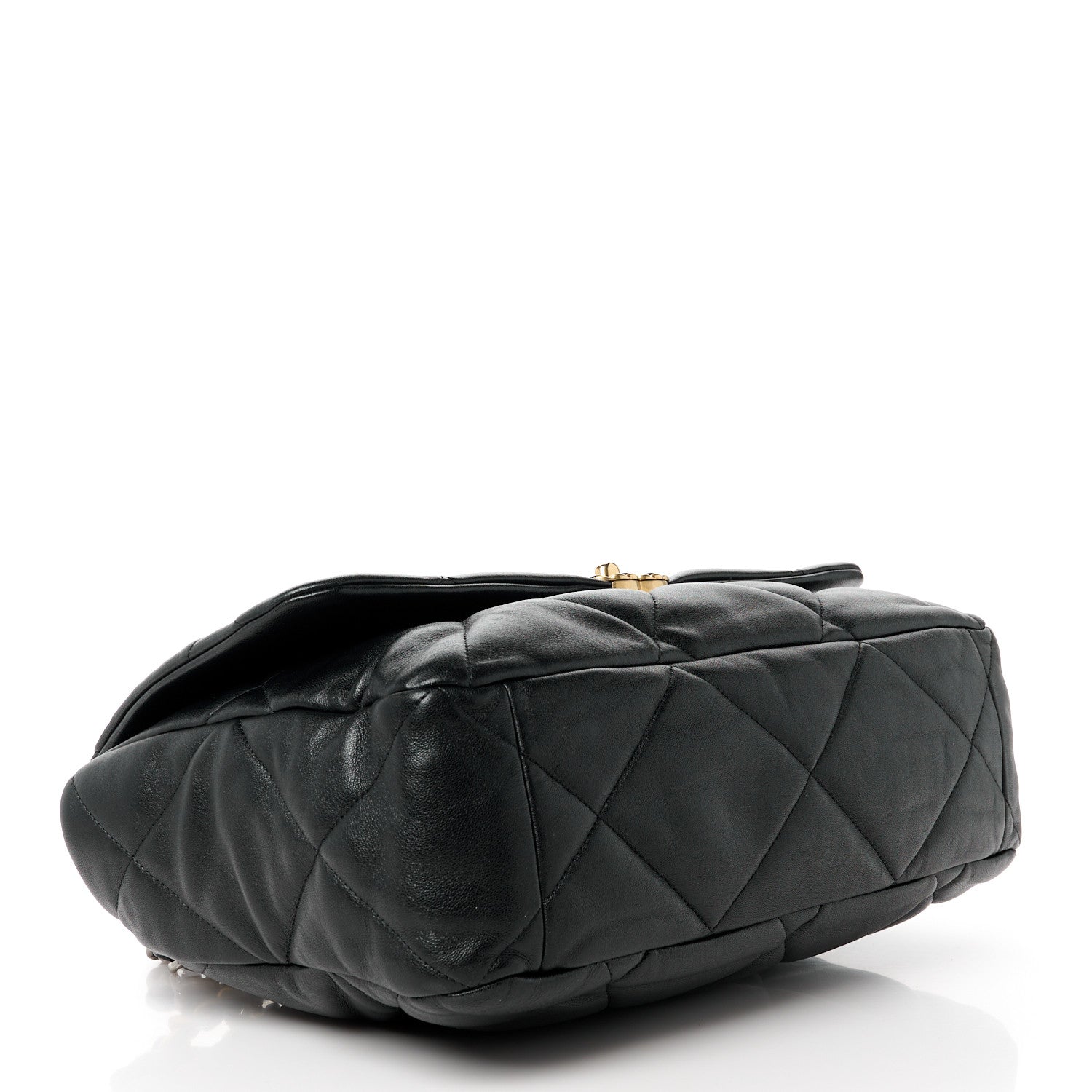 Chanel Goatskin Quilted Maxi Chanel 19 Flap Black 4 of 10