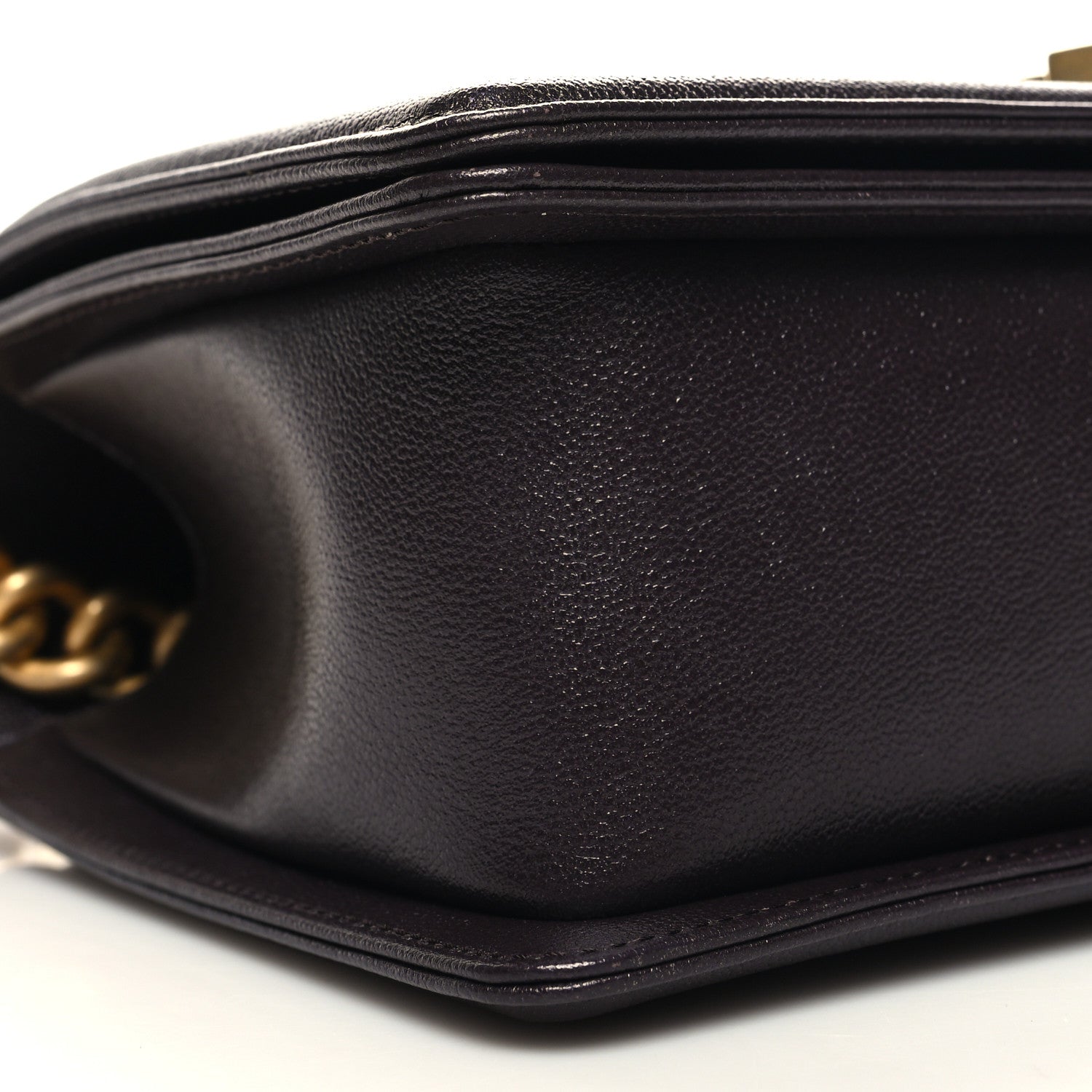 Chanel Caviar Quilted Medium Boy Flap Dark Purple 9 of 10