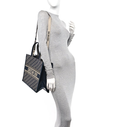Christian Dior Oblique Calfskin Medium Book Tote With Strap Blue Multicolor 2 of 10