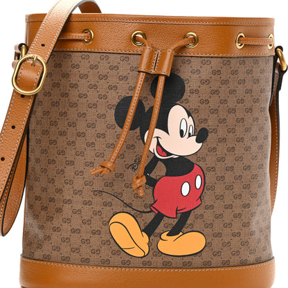 Gucci X DISNEY Mini Vintage GG Supreme Monogram Bucket Bag Beige Vintage Sun Oil 8 of 10