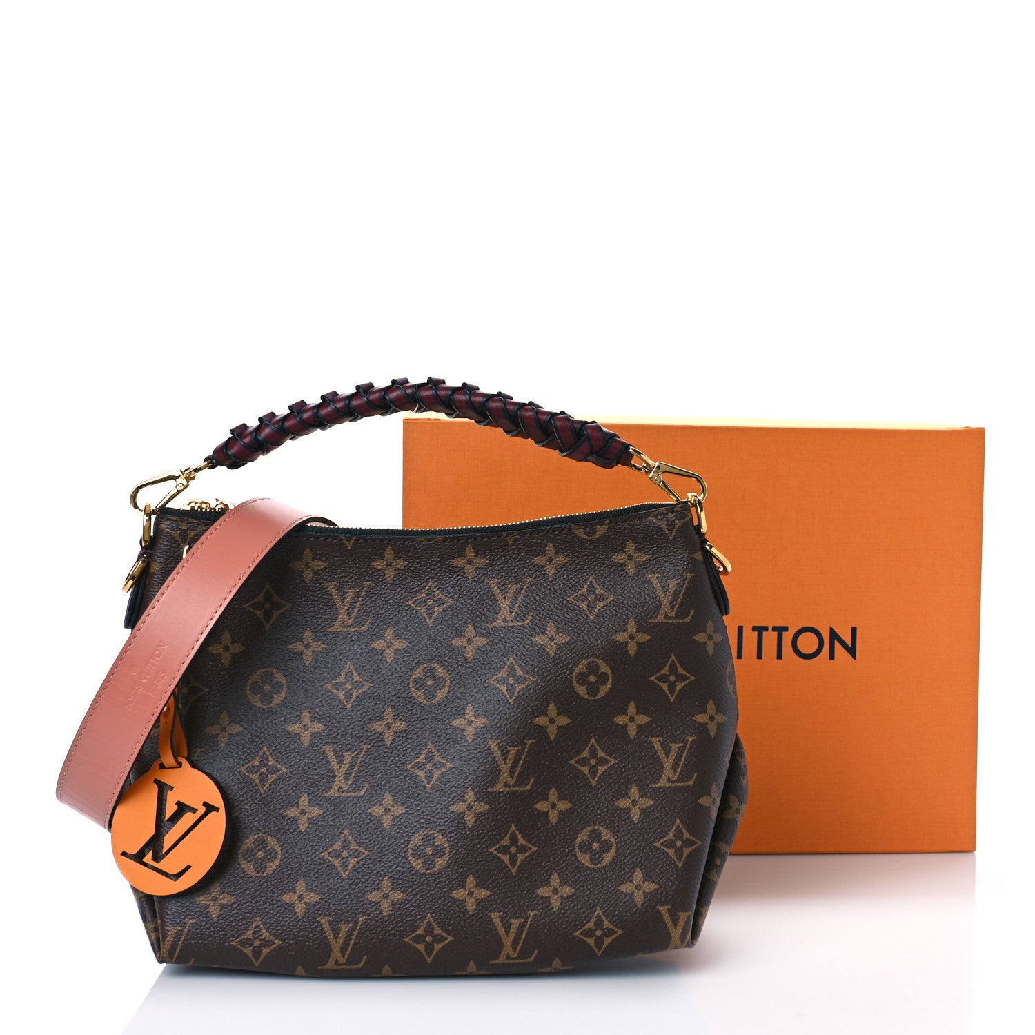 Louis Vuitton Monogram Beaubourg Hobo Mini Bordeaux Red Peach Safran Blue Jean Blue 9 of 9