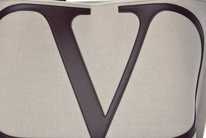 Valentino Garavani Canvas Large Escape Tote Natural Brown 12 of 12