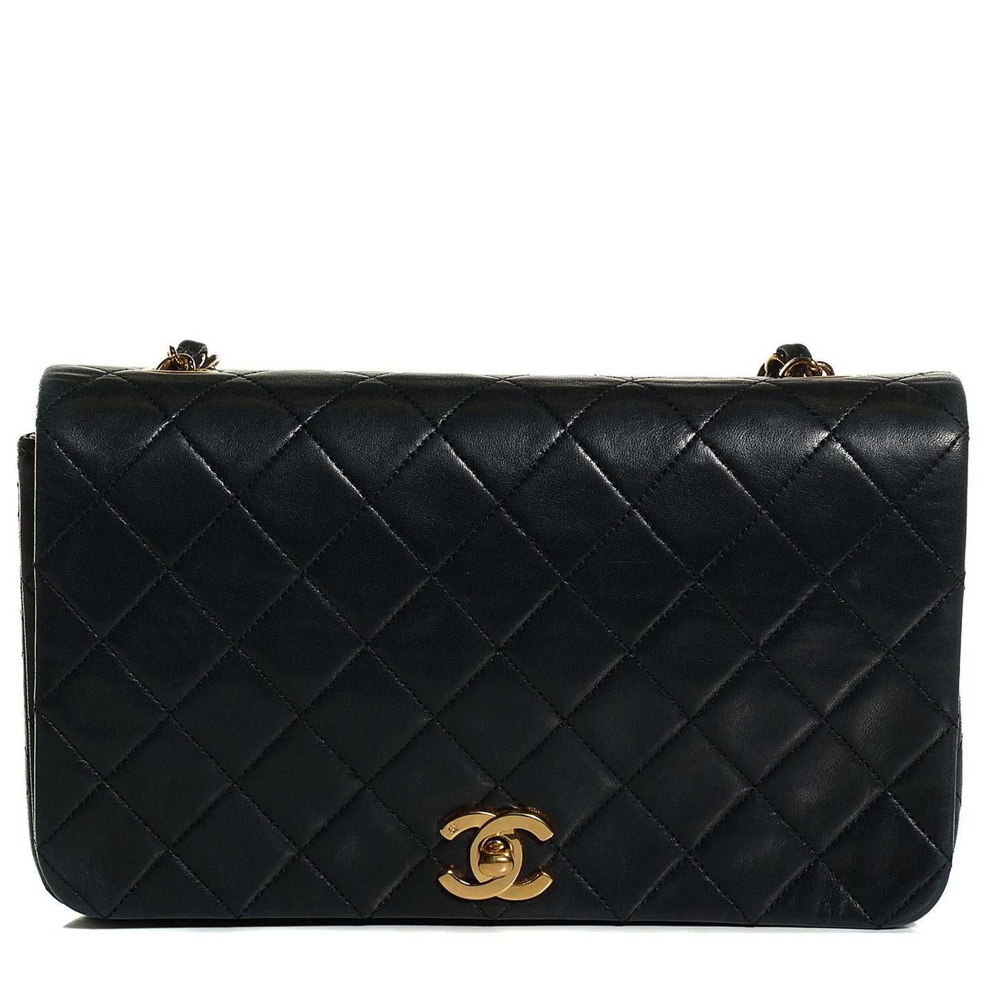 Lambskin Quilted Small Single Flap