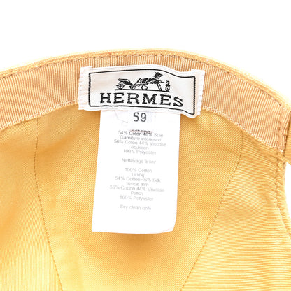 Hermes Cotton Canvas Serena Seashell Cap 59 Bege Albatre 8 of 8