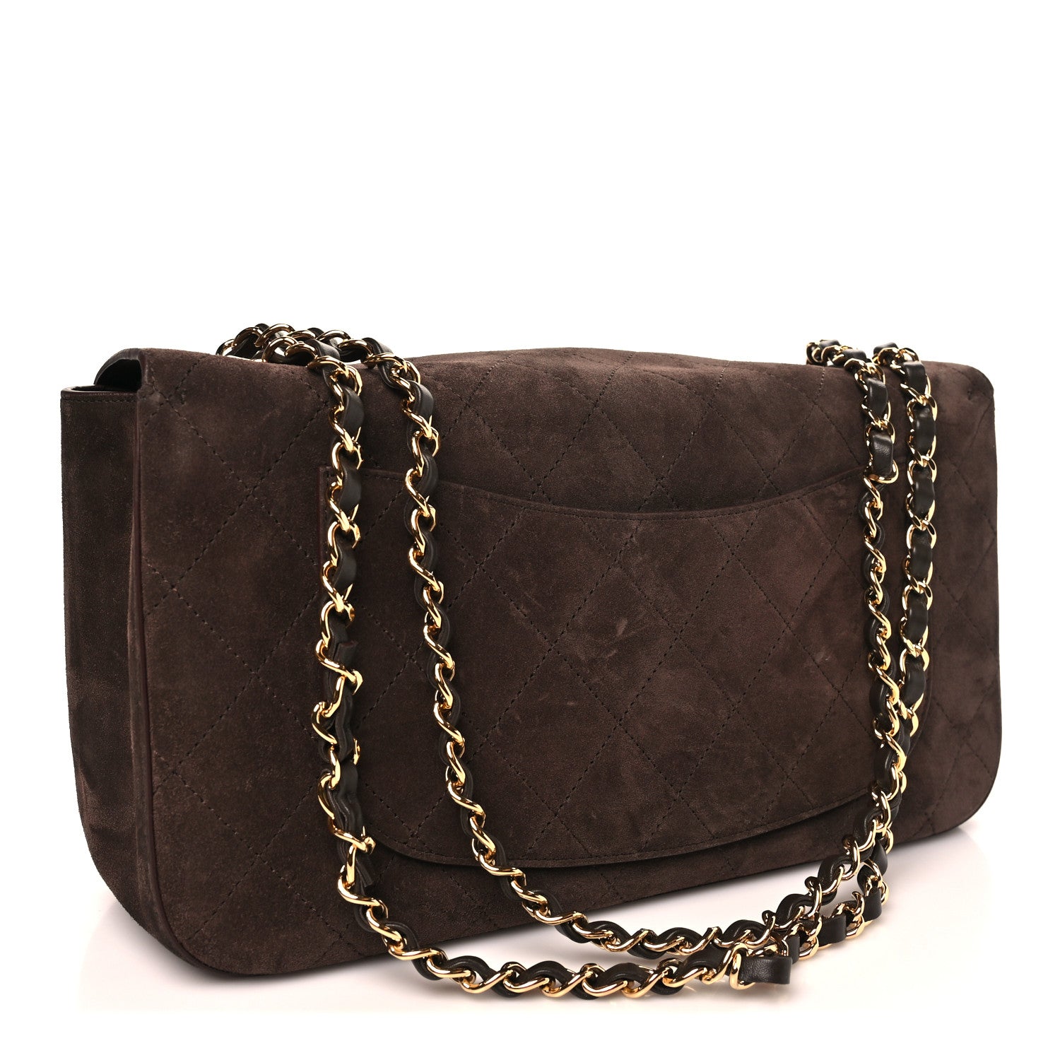 Chanel Suede Calfskin Small Souplissimo Maxi Flap Dark Brown 3 of 11