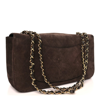 Chanel Suede Calfskin Small Souplissimo Maxi Flap Dark Brown 3 of 11