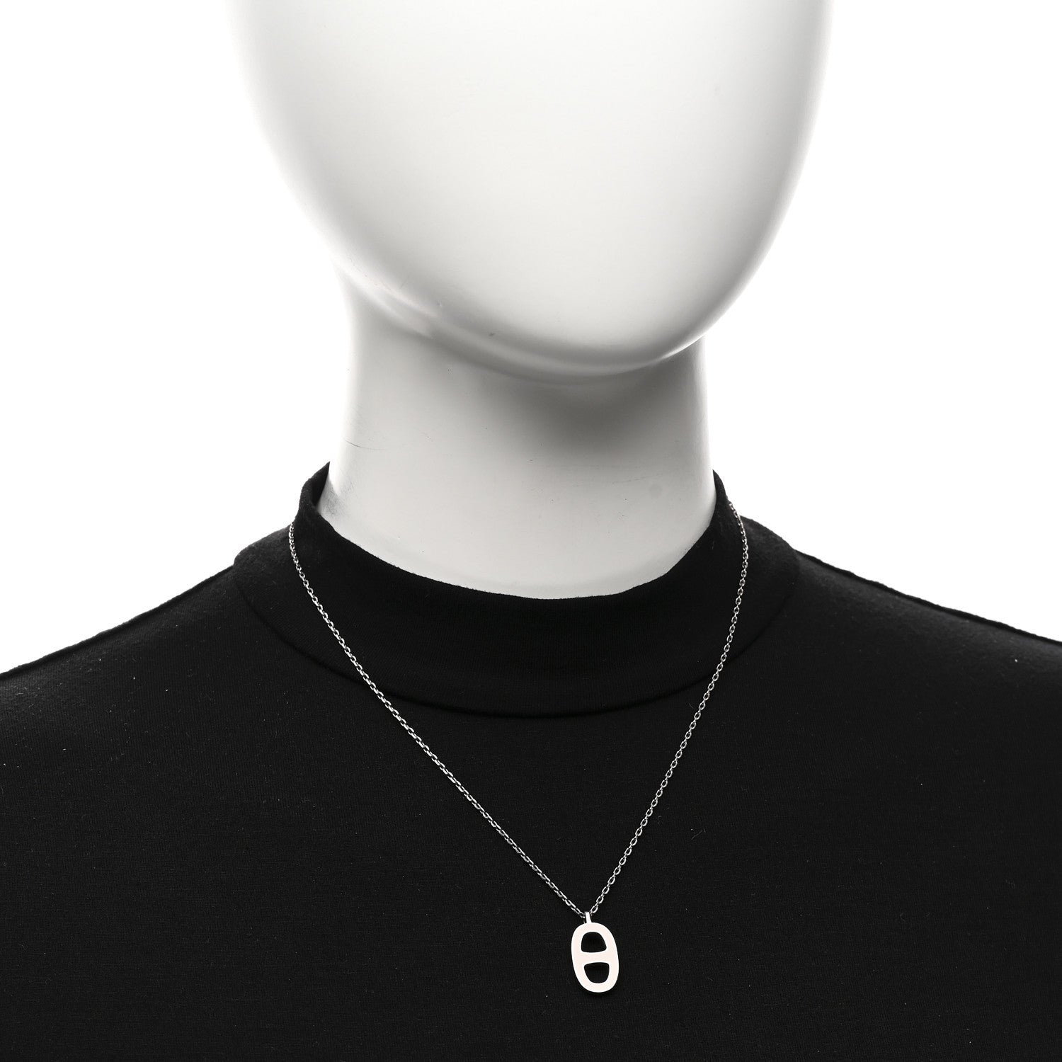 Hermes Laquered Iliade Pendant Necklace Pink 2 of 6