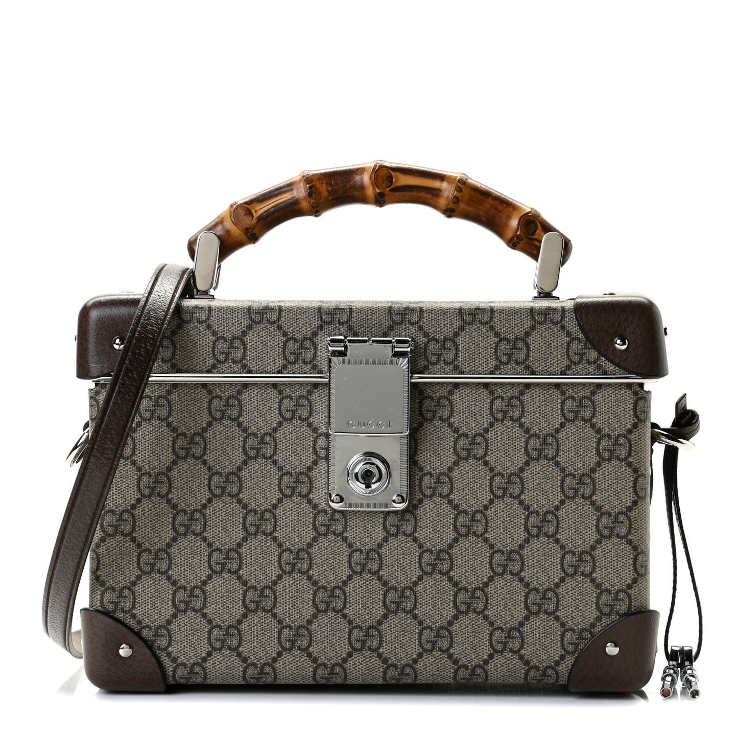 GG Supreme Monogram Globe-Trotter Beauty Case Brown
