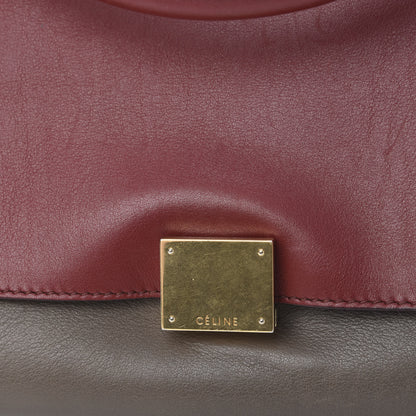 Celine Calfskin Suede Medium Tri-Color Trapeze Taupe 13 of 17