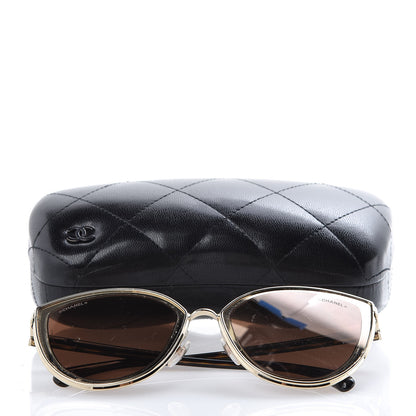 Chanel Metal Cat Eye Sunglasses 4222 Gold 9 of 9