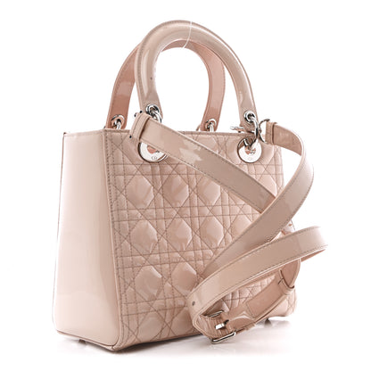 Christian Dior Patent Cannage Medium Lady Dior Rose Clair 4 of 35