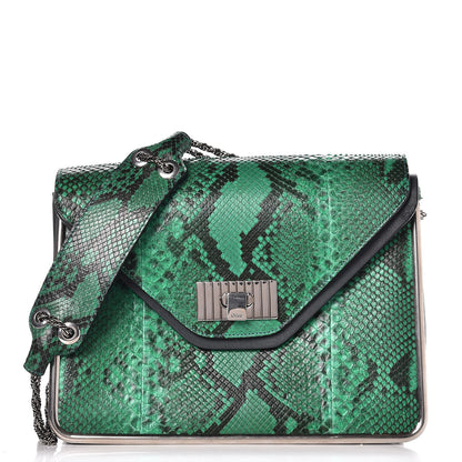 Chloe Python Sally Flap Bag Green 1 of 9