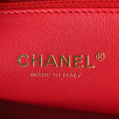 Chanel Caviar Quilted Small Business Affinity Shopping Bag Red 6 of 9