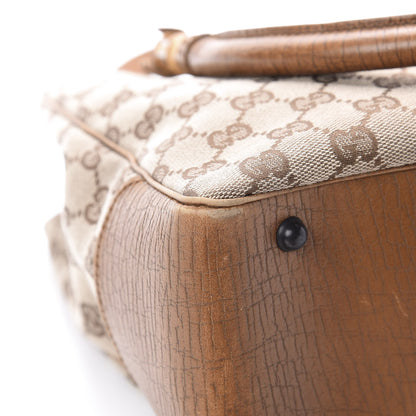 Gucci Monogram Small Bamboo Tote Brown 12 of 19