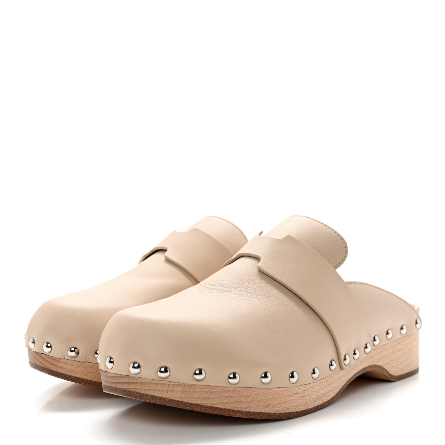 Hermes Calfskin Calya Mules 37 Hetre 3 of 10