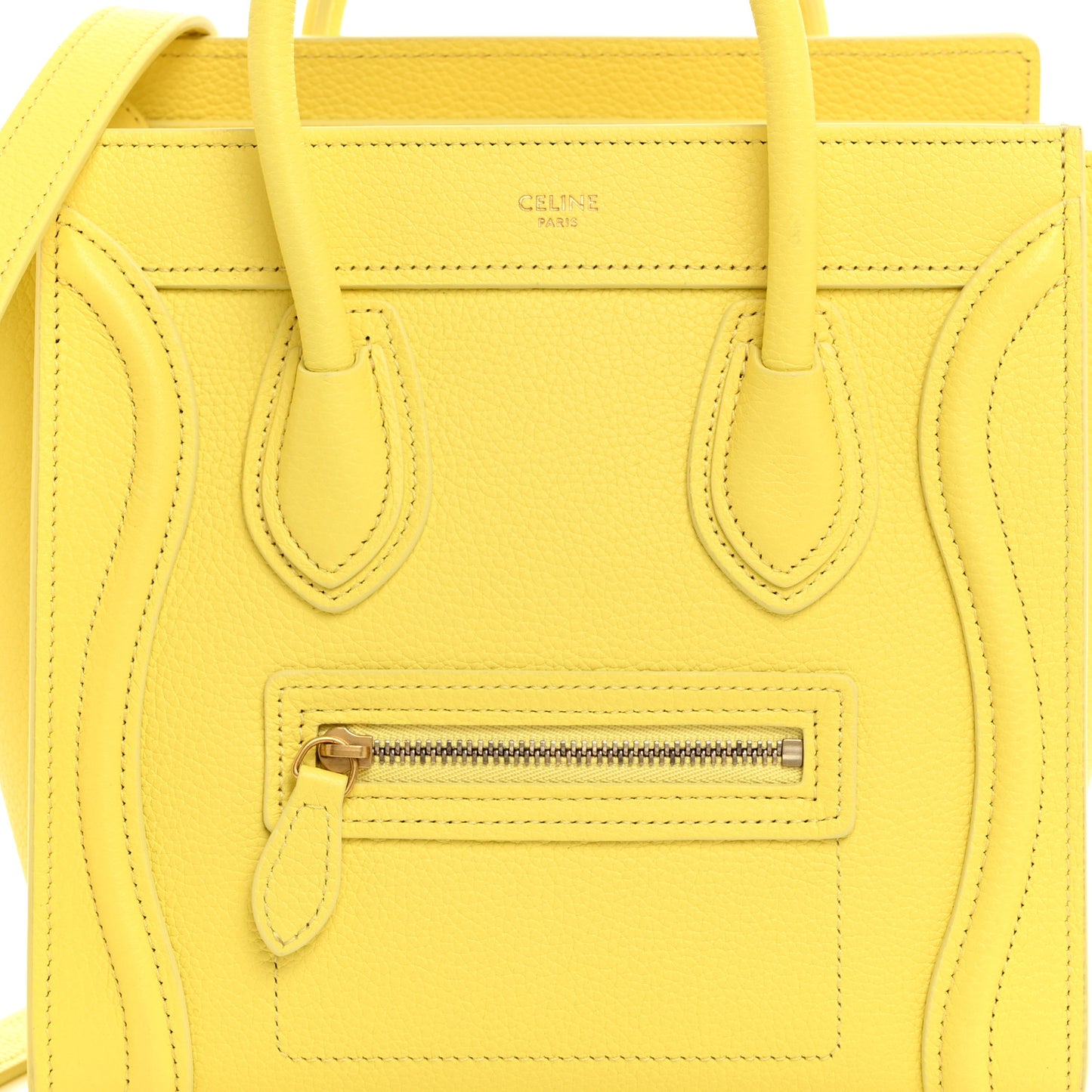 Drummed Calfskin Nano Luggage Acacia