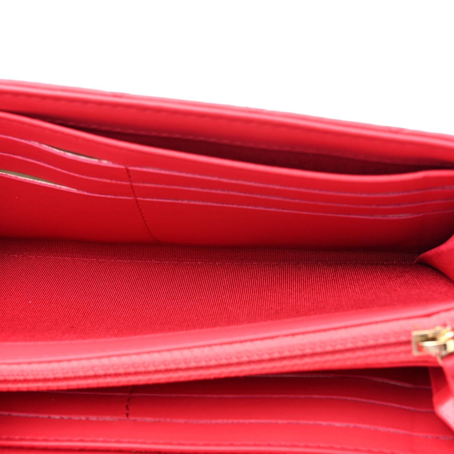 Calfskin Quilted 2.55 Reissue Flap Wallet Red