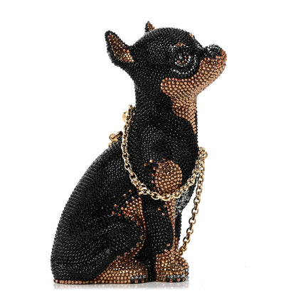 Judith Leiber Crystal Kendall's Doberman Minaudiere Clutch 1 of 12