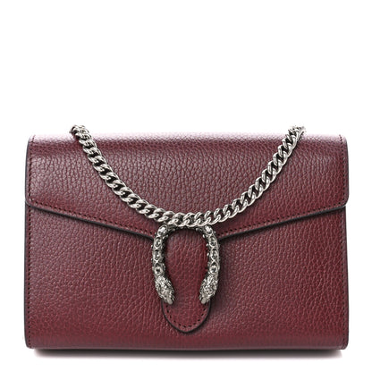 Gucci Dollar Calfskin Crystal Mini Dionysus Chain Wallet Vintage Bordeaux 1 of 11