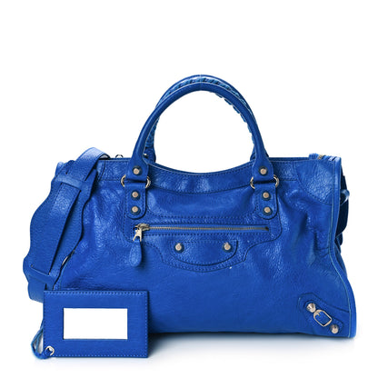 Balenciaga Agneau Giant 12 Silver Hardware City Bleu Lazuli 1 of 9