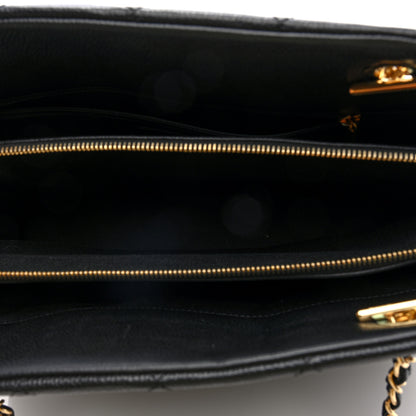 Chanel Caviar Quilted CC Timeless Soft Tote Black 5 of 10