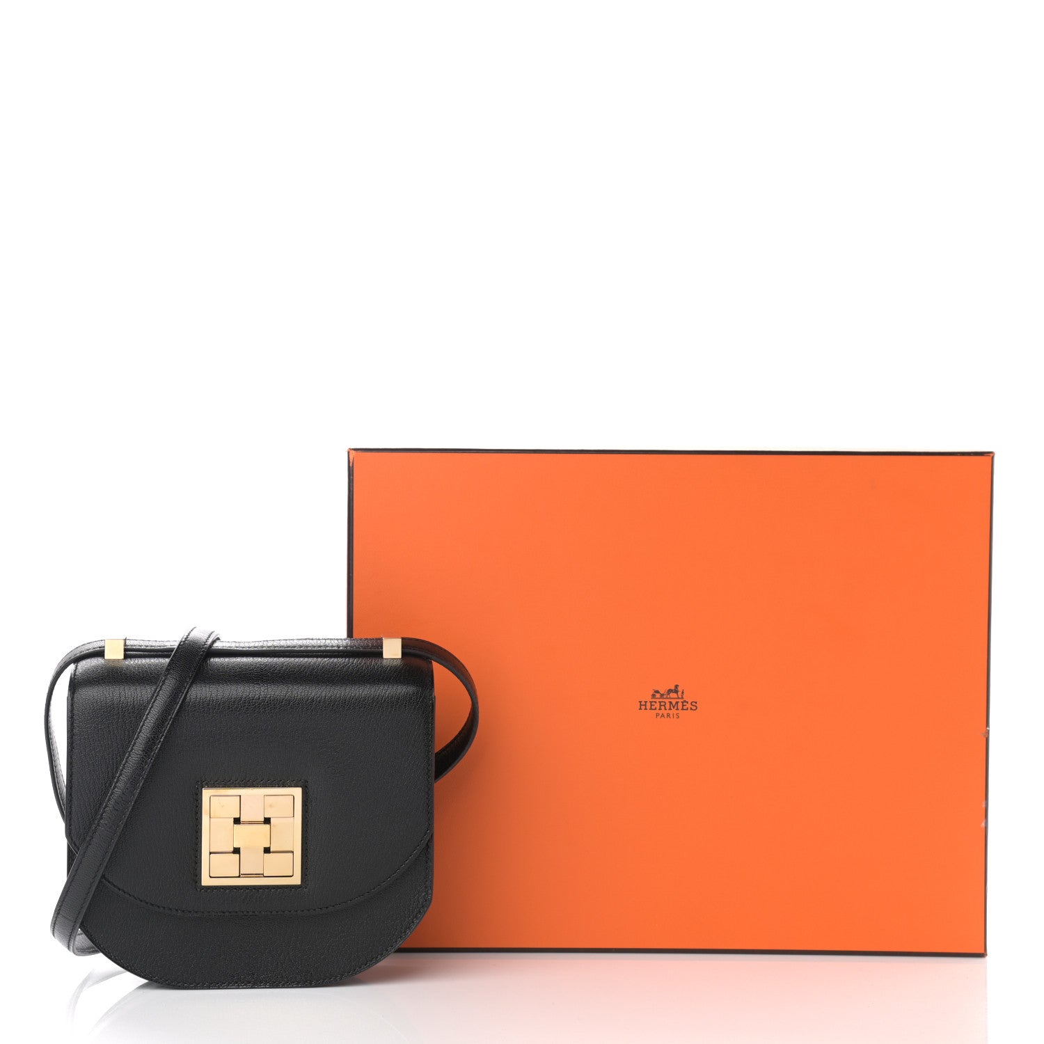 Hermes Chevre Mysore Mosaique Au 24-17 Black 11 of 11