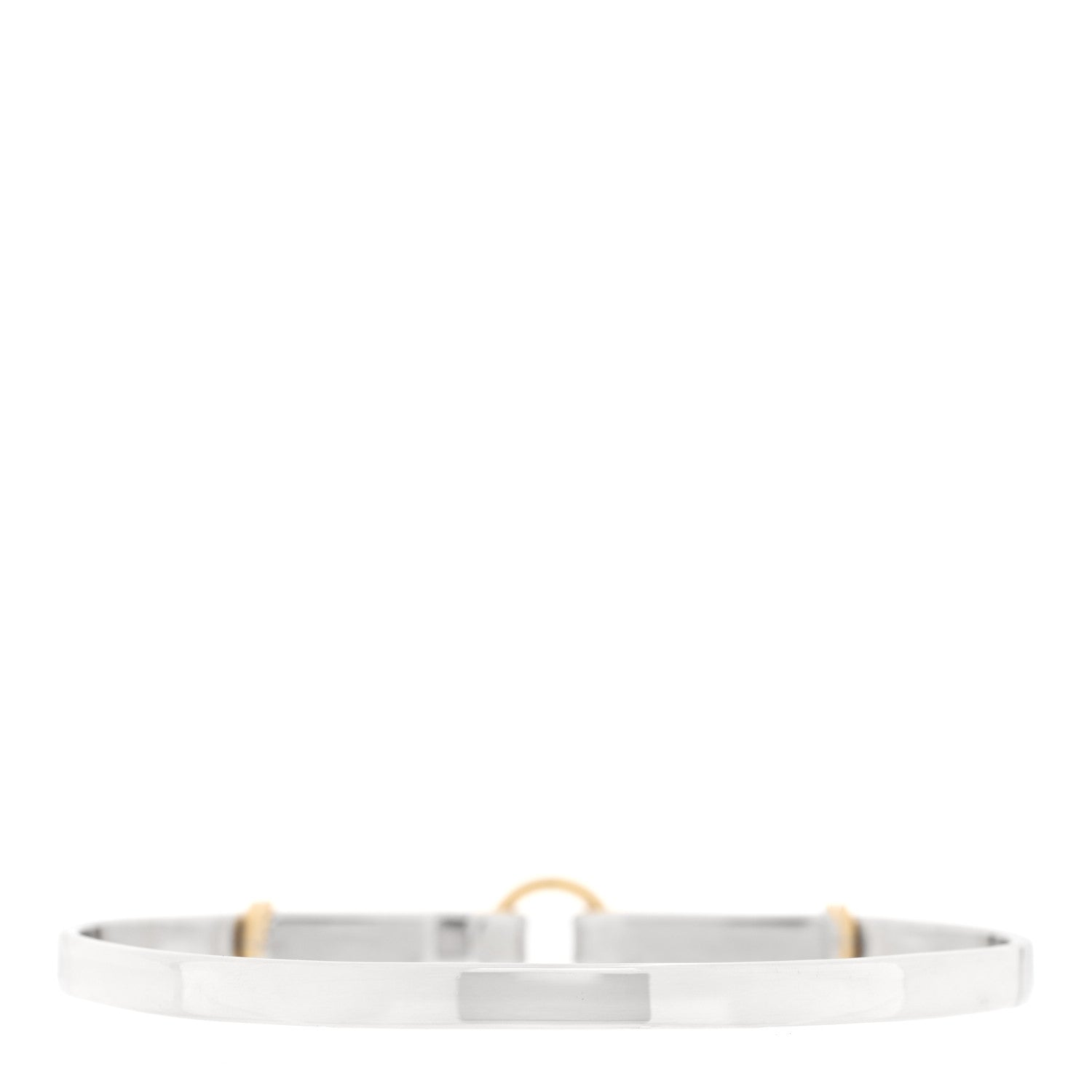 Tiffany Sterling Silver 18K Yellow Gold Double Loop Bangle Bracelet 2 of 3