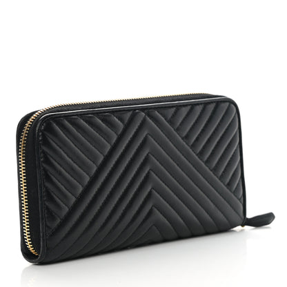 Prada Nappa Impunture Zip Around Wallet Black 3 of 13
