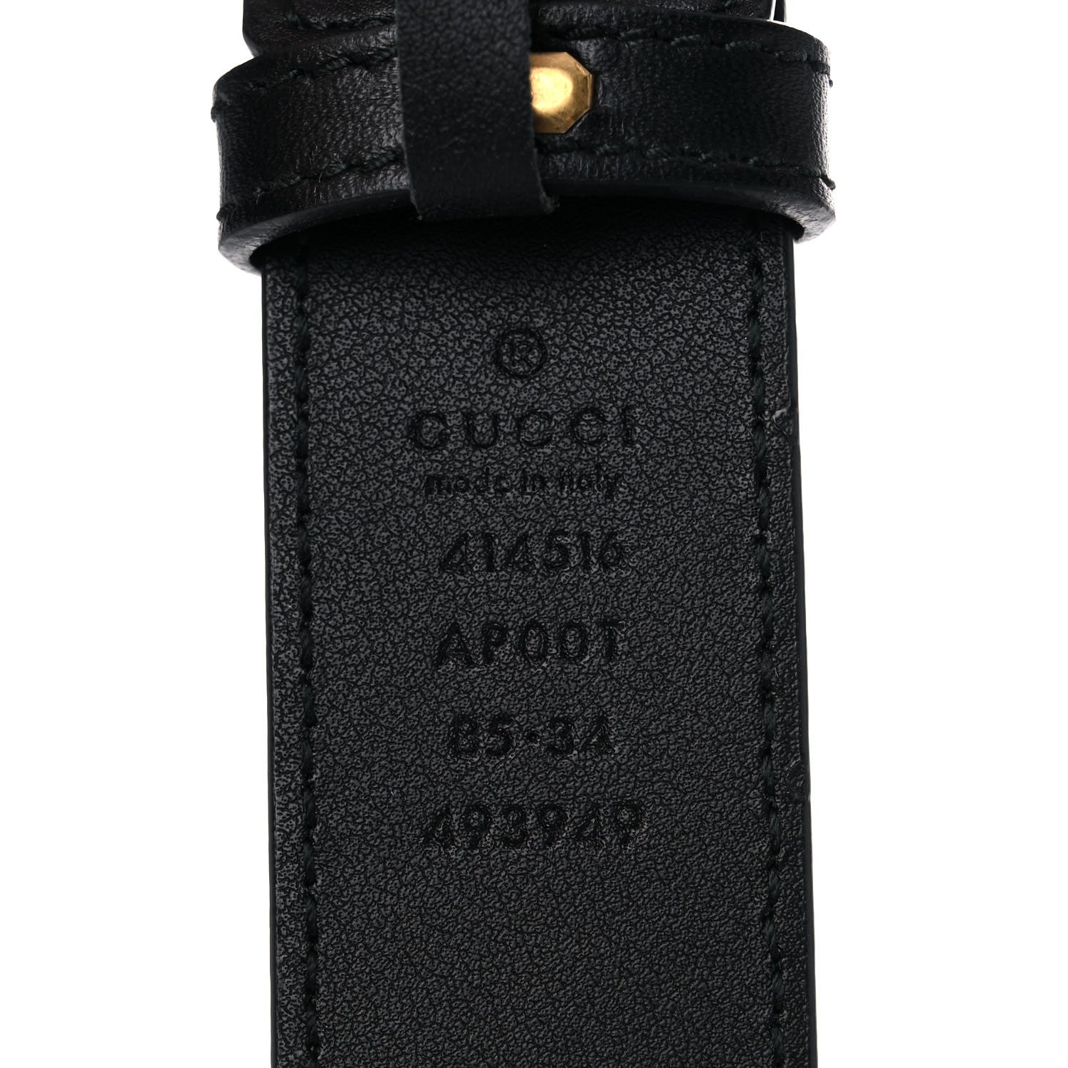 Gucci Calfskin Double G 30mm Belt 85 34 Black 3 of 5