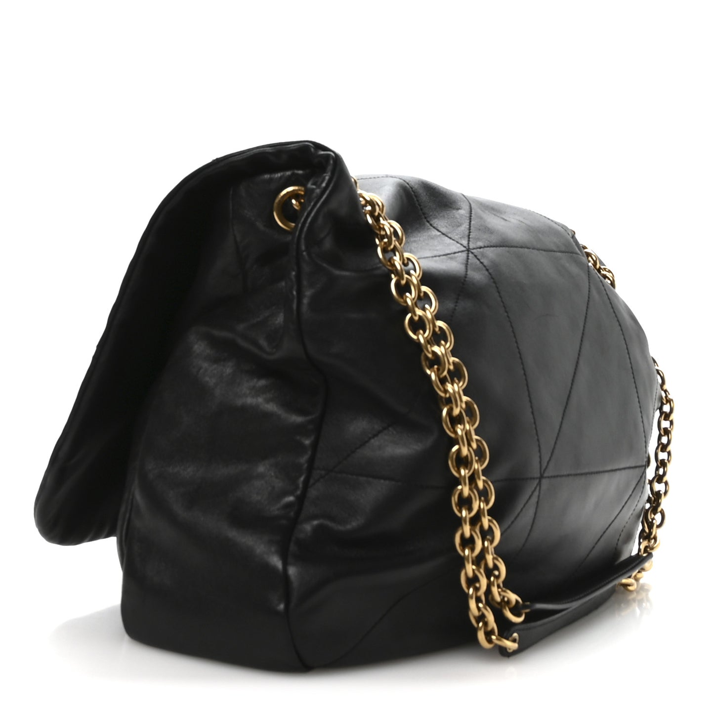 Lambskin Matelasse Monogram Large Jamie 4.3 Black