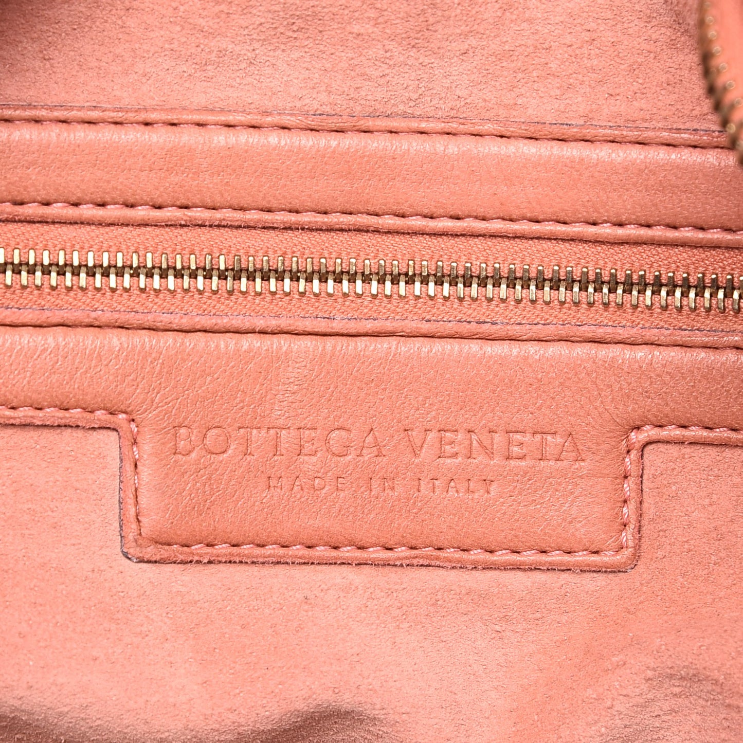 Nappa Intrecciato Small Veneta Hobo Corallo