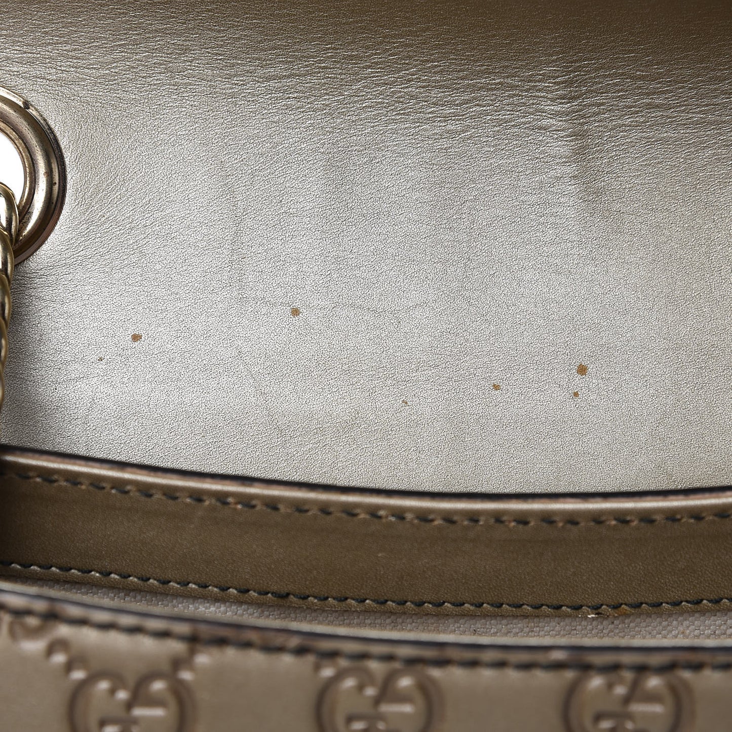 GG Shine Guccissima Medium Emily Chain Shoulder Bag Gold