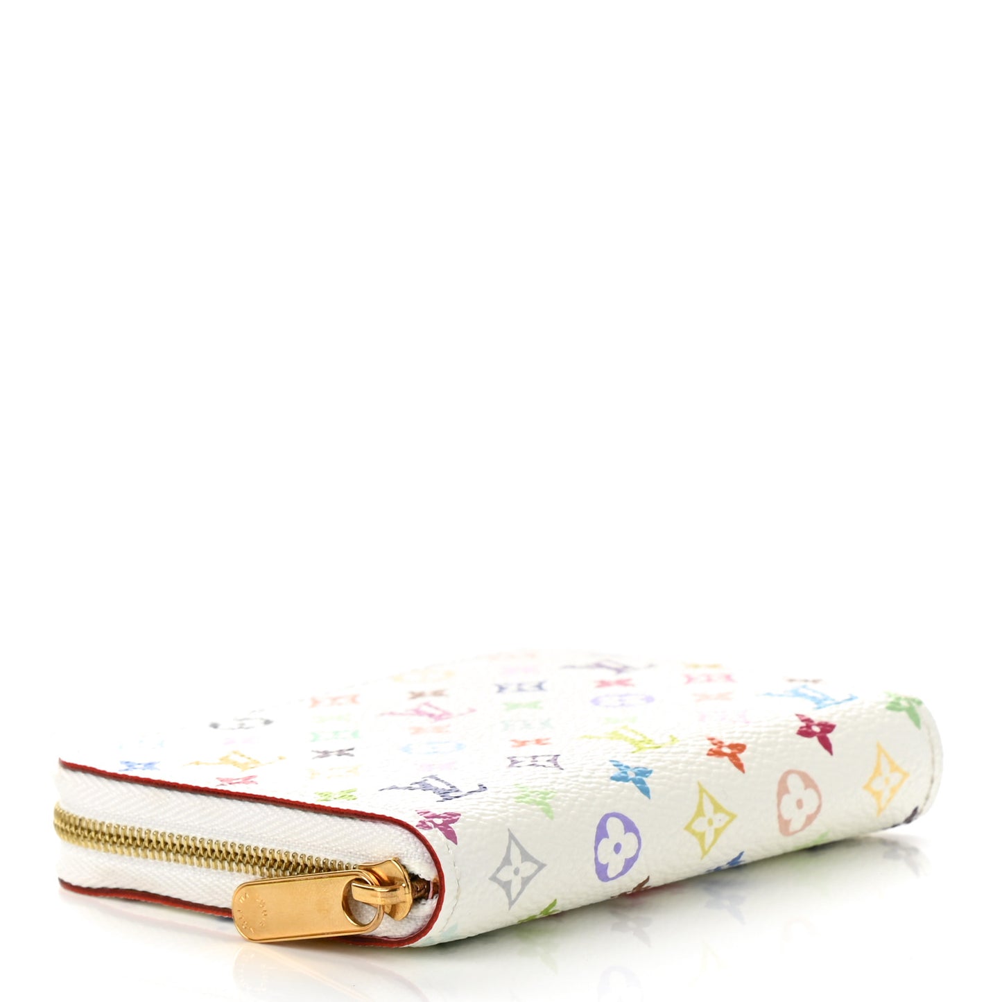 Monogram Multicolor Zippy Coin Purse Wallet White Litchi