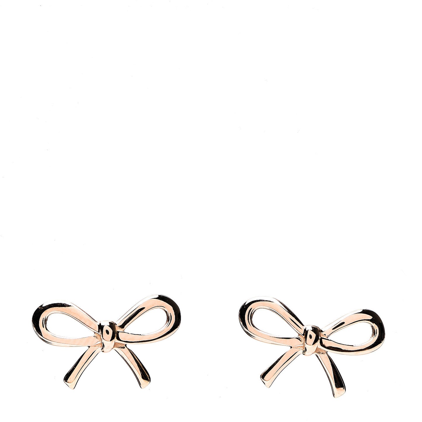 18K Rose Gold Bow Earrings