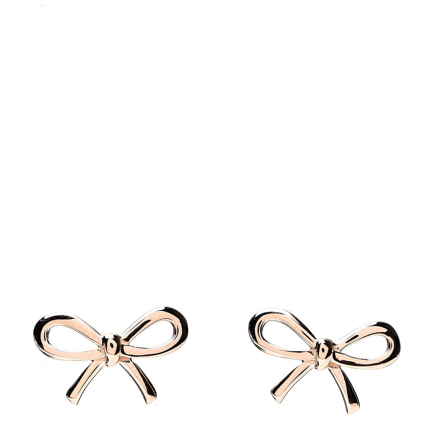 Tiffany 18K Rose Gold Bow Earrings 1 of 4
