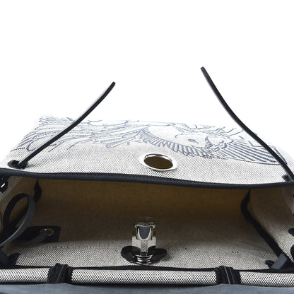 Hermes Vache Hunter Toile Pegase Pop Herbag Zip Retourne 31 PM Bleu Indigo 4 of 9