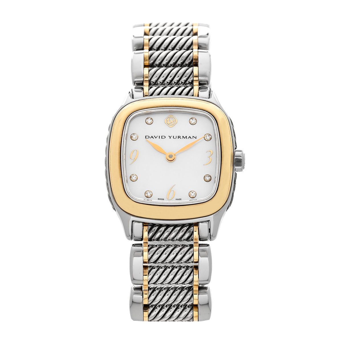 Stainless Steel 18K Yellow Gold Diamond Mother of Pearl 25mm Thoroughbred Quartz Watch