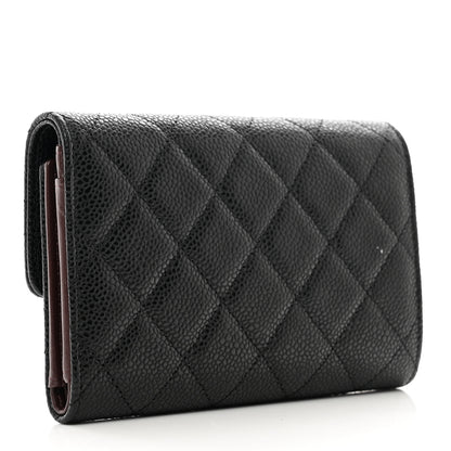 Chanel Caviar Quilted Medium Flap Wallet Black 3 of 9