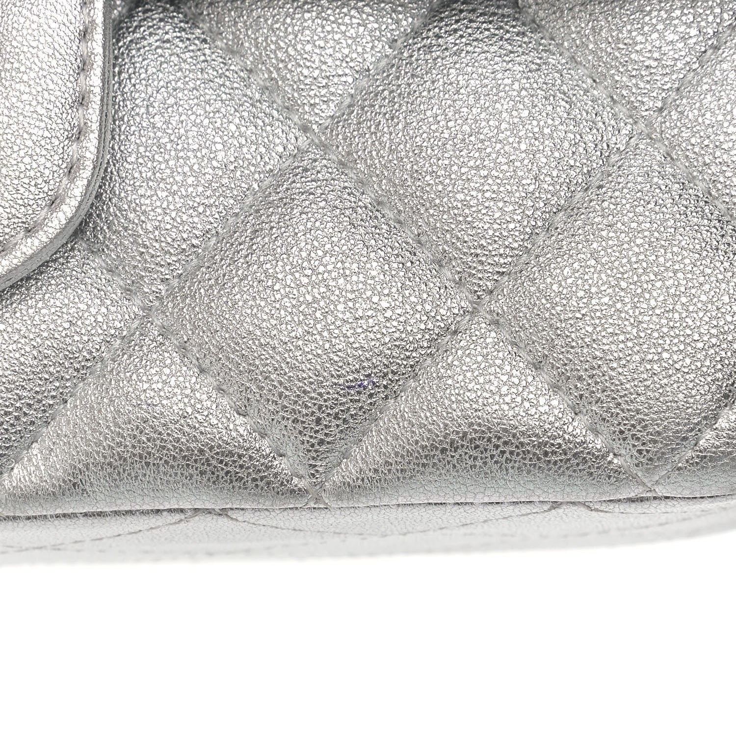 Chanel Metallic Lambskin Quilted Mini Rectangular Flap Silver 10 of 10