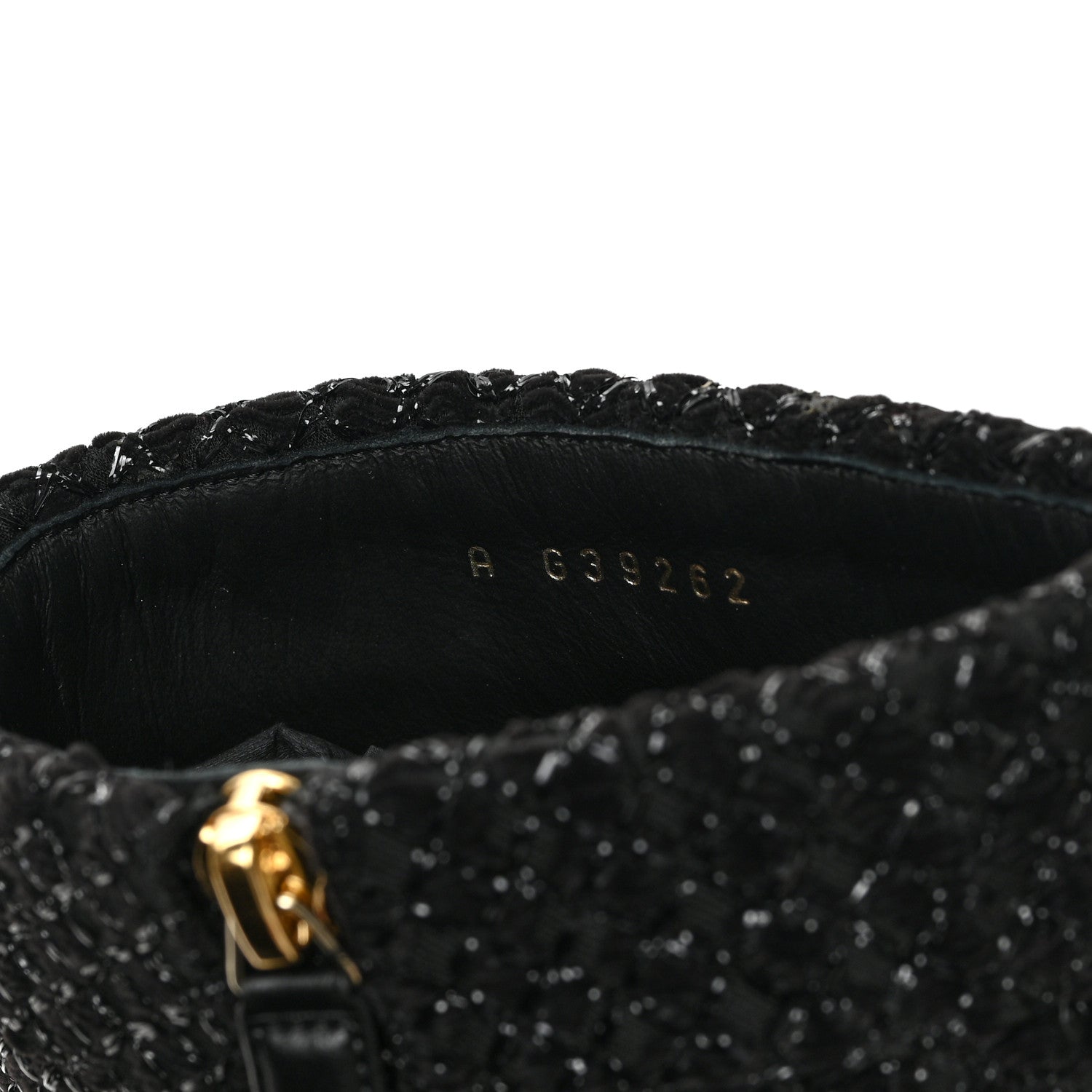 Chanel Tweed Pearl Cap Toe Boots 39.5 Black 8 of 9