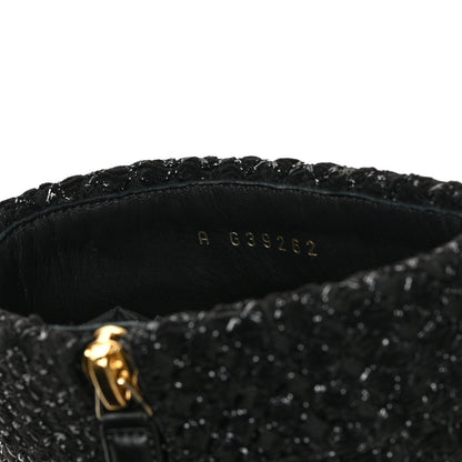 Chanel Tweed Pearl Cap Toe Boots 39.5 Black 8 of 9