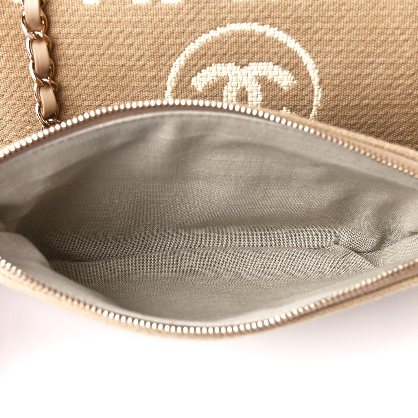 Mixed Fibers Small Deauville Tote Beige