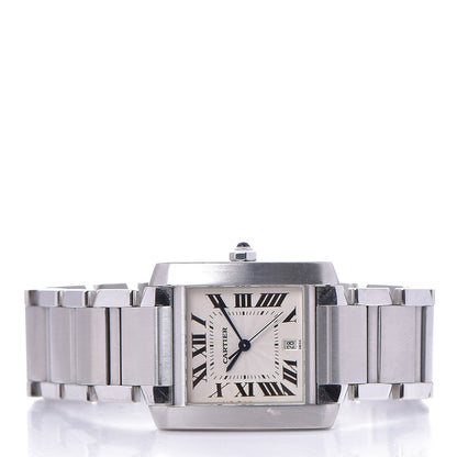 Cartier Stainless Steel 28mm Tank Francaise Automatic Watch 3 of 16