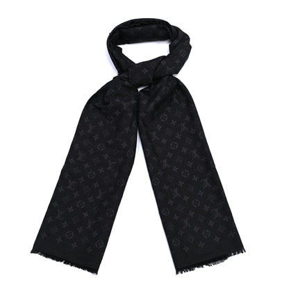 Louis Vuitton Cotton Monogram Shawl Gray 1 of 4
