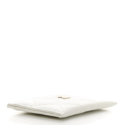 Chanel Caviar Quilted Card Holder White 4 of 8