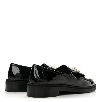 Chanel Patent Quilted CC Turnlock Loafers 38 Black 5 of 10