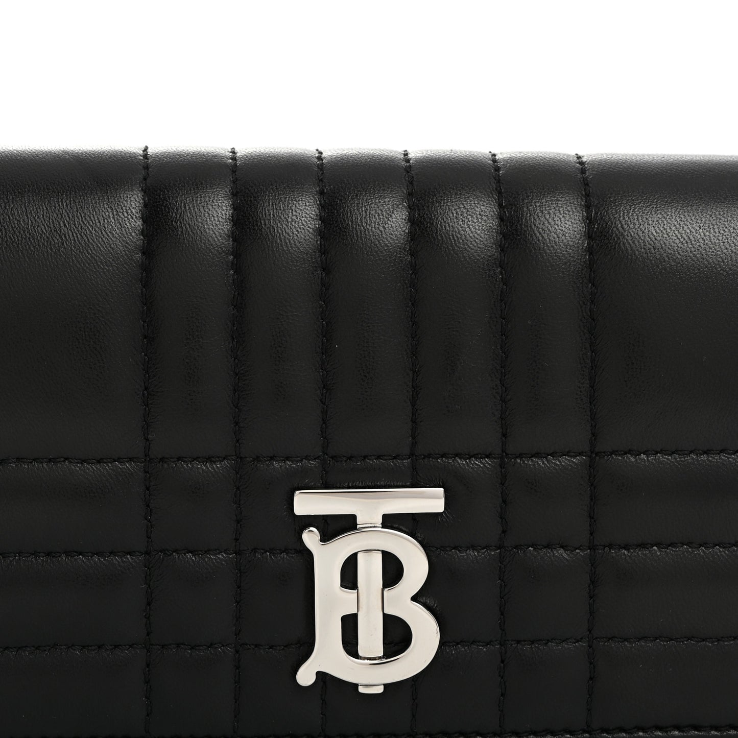 Lambskin Quilted Lola Chain Wallet Black