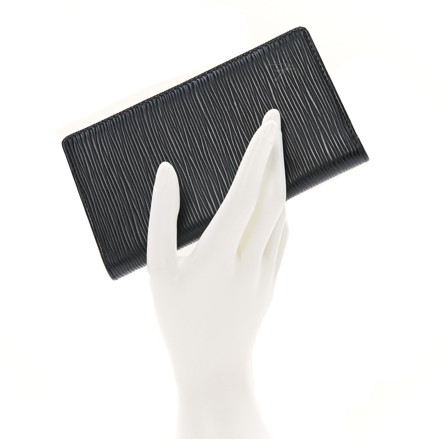 Louis Vuitton Epi Checkbook Organizer Wallet Black 2 of 7