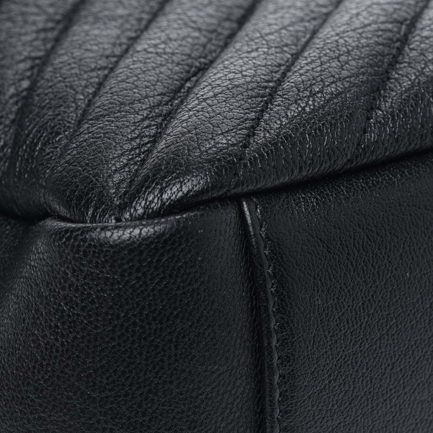 Saint Laurent Sheepskin Matelasse Chevron Monogram Monochrome Large College Satchel Black 12 of 14